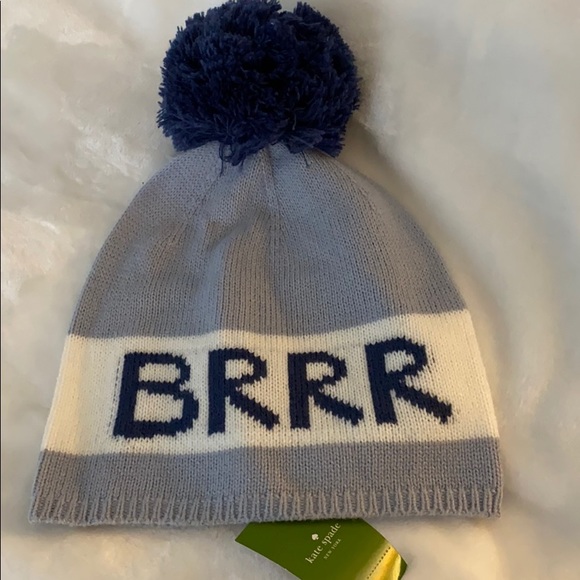 kate spade Accessories - Kate Spade Hat knit with PomPom “BRRR”